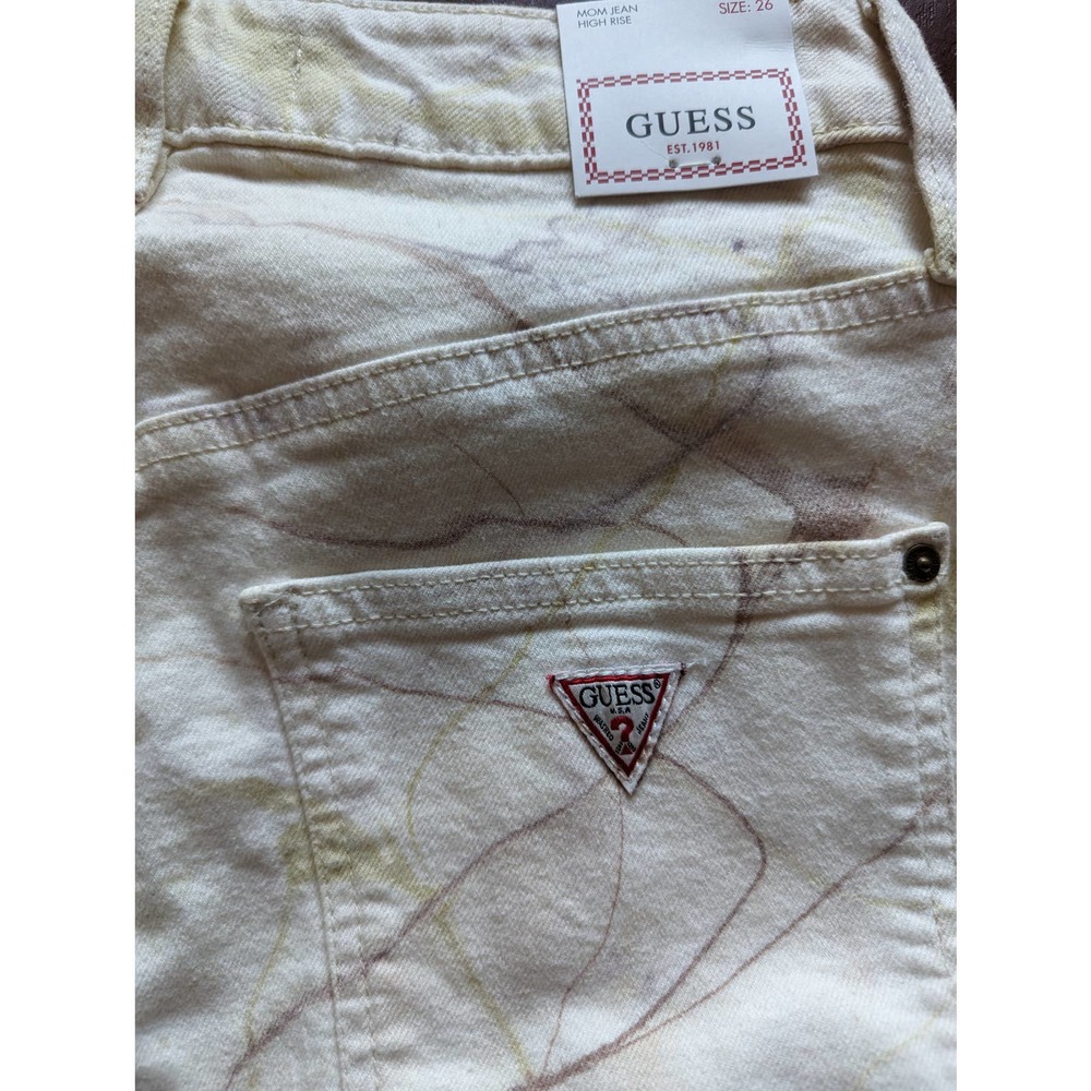 Guess Marble Print Mom Jeans Size 26 - Picture 9 of 16
